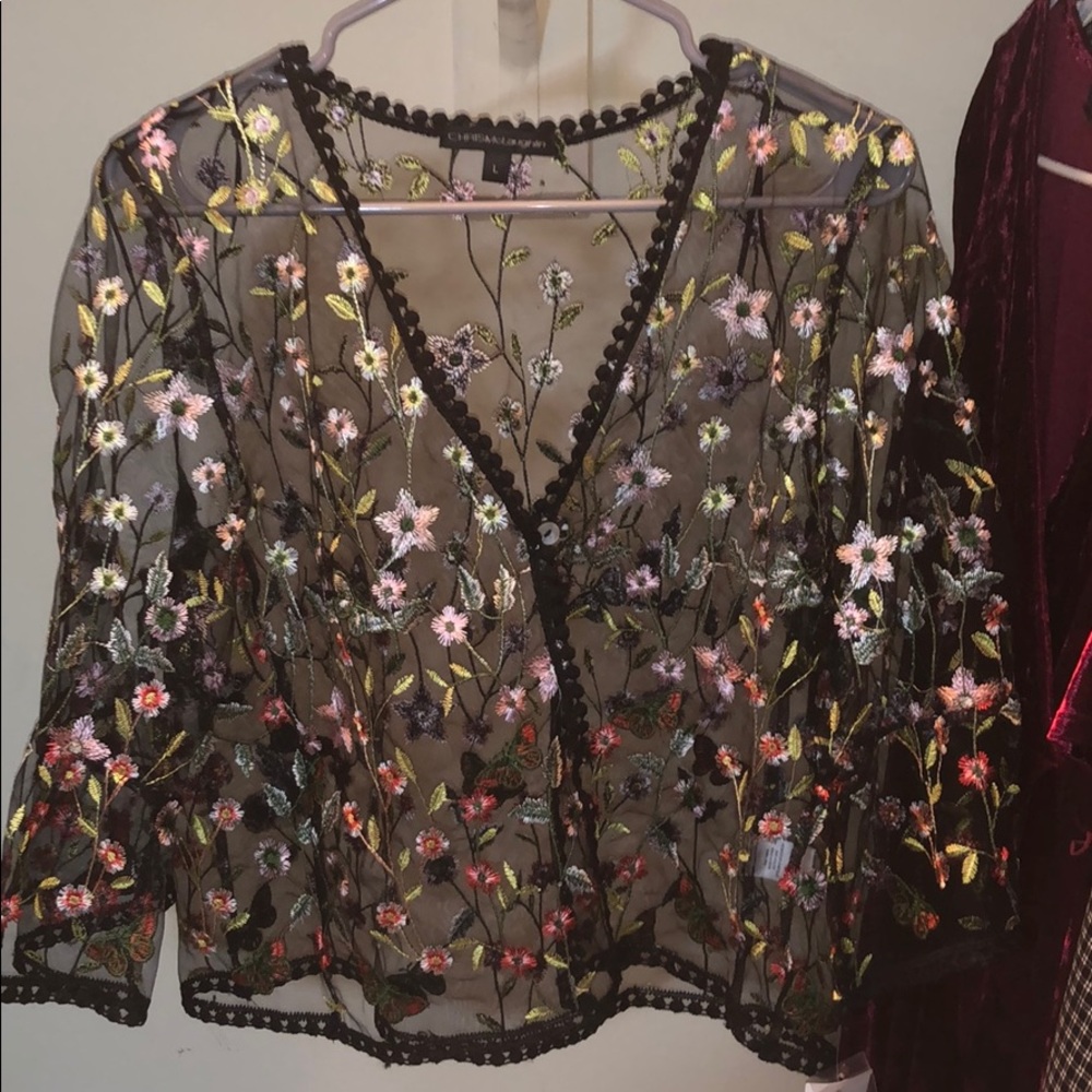 See through top with tags